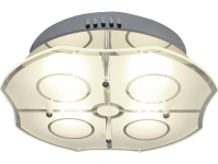 Lutec Varese 8708 LED plafondlamp Energielabel: LED 30 W Warm wit Zilver