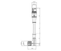 Lutronic 1153 Sensor/actuator aansluitkabel M12 Aantal polen: 3 Stekker, recht, Bus, haaks 2.00 M 1 stuk(s)