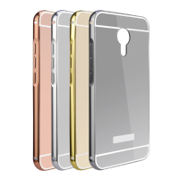 Luxury Metal Frame Mirror Pc Back Cover Durable Case Skin Bumper For Meizu Mx5