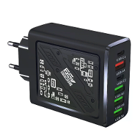 LYK 880 65W 6 poorts USB PD oplader 4USB A+2USB C PD snellader muuradapter EU plug voor iPhone 16 16 Pro 15 14 13 Pro Ma