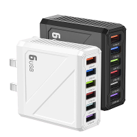 LYK 885 15W 3.1A 6 poorts USB oplader 6USB A Snelle Oplader Wandadapter EU Stekker US Stekker voor iPhone 16 15 14 13 12