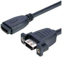 Lyndahl LKPK005 HDMI kabel HDMI Adapterkabel HDMI A bus 0.2 M Zwart Voor inbouw