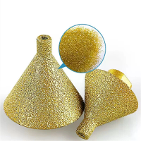 M10 M14 Draad Diamant Gelast Afkantingsbit 38mm 50mm Vellinggatmaker voor Marmer Tegel Kwarts 50 Grit voor Hoekslijper