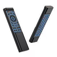 M3 Dual Mode Verlichte Air Mouse 2.4G bluetooth 66 Toetsen 7 Kleurige Verlichting IR Leer draadloze Toetsenbord Afstands