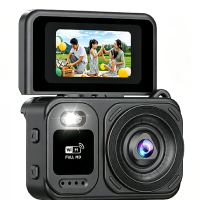 M5 Mini digitale selfiecamera 1080P HD 180 graden kantelbaar scherm WiFi draagbare zakcamera ingebouwde flitser compacte