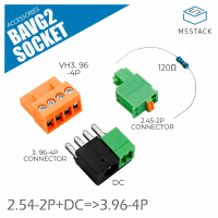 M5Stack BAVG2Socket RS485 Lijnoverdrachtterminal 2,54 2P Overdracht 3,96 4P