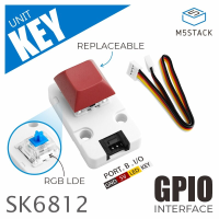 M5Stack Mechanische sleutel Knopas Enkele knopinvoer Interactieve eenheid SK6812 Programmeerbare RGB lamp in kleur