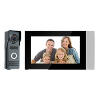 M712W 2 Draden Slimme Thuis Tuya Wifi 1080P Video Intercom Video Deurbellen met 7'' Aanraakmonitor Video Deurbellen Deur