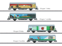 MÃ¤rklin 48342 H0 2 delige set schuifwandwagon van SBB