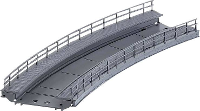 Märklin 074613 H0 Oprit 1 spoor H0 Märklin C rails (met ballastbed)