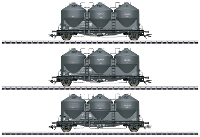 Märklin 48264 H0 3 delige set stofsilowagens Kds 67 van de DB