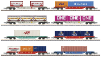 Märklin 82641 Z 8 delige set containervervoer