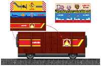 Märklin World 44143 H0 My World   open goederenwagen met stickers