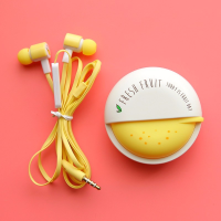 Macarons Fruit Patern Storage Box In Ear Earphone Headphone With Mic For Samsung S8 Iphone X Xiaomi