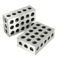 Machifit 2 stuks 25x50x75mm Blok 23 Gat Parallelepipedumspanblok Draaigereedschap Nauwkeurigheid 0,005mm