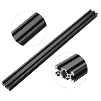 Machifit 500mm Length Black Anodized 2040 T Slot Aluminum Profiles Extrusion Frame For CNC