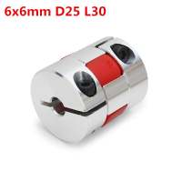 Machifit 6mmx6mm Aluminum Flexible Spider Shaft Coupling Od25mm X L30mm Cnc Stepper Motor Coupler Connector