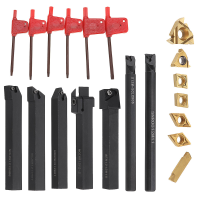 Machifit 7 delige 12 mm schacht draaibank boorbeitelhouder set met hardmetalen wisselplaten