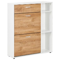 MACKAY   Schoenenkast   Lichthout/Wit   Vezelplaat