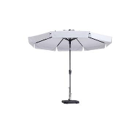 Madison   Parasol Flores Rond   300cm   Wit
