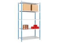 Magazijnstelling Basismodule (b X H X D) 1220 X 2000 X 410 Mm Staal Poedercoating Hemelsblauw Metaal Zc22405ndtb