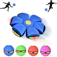 Magische Transformerende UFO LED Licht Vliegende Schotel Bal Stressverlichting Buiten Speelgoed Unisex Plastic Deformati