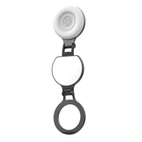 Magneetzaklamp Telefoonlicht Dubbelzijdige Spiegel Vouwbaar Magnetische Selfie licht Verstelbaar Licht Telefoon STATIEF