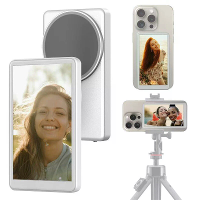 Magnetisch telefoonscherm voor selfies met de achtercamera van smartphones,met bluetooth knop,vloggen en livestreamen vo
