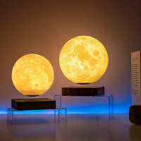 Magnetische Levitat globe LED Maan Zwevende Romantische Lamp Hangende 3D Maan Lamp Draaien Globe Nachttlampje