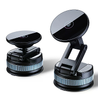 Magnetische Vacuüm Zuignap Telefoonhouder Vouwbare en Uitschuifbare Steun voor Voorruit/Dashboard Universele Pasvorm voo