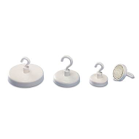 Magnetoplan Magnetische haak magnetoplan® 47mm 16kg Ferrit weiß (Ø) 47 mm Rond, Met haak Wit 1 stuk(s) 52647