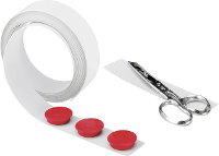 Magnetoplan Metalen band (l x b x h) 5 m x 35 mm x 0.3 Mm Wit 5 m 5705105