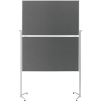 Magnetoplan Presentatiebord Evolution plus (l x b x h) 1530 x 1200 x 2100 mm Vilt Grijs Inklapbaar 1151301