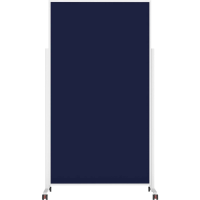 Magnetoplan Presentatiebord VarioPin (b x h) 100 cm x 180 cm Vilt Wit, Donkerblauw Tweezijdig te gebruiken, Incl. Rollen, Magneetband, Prikbord 1181114