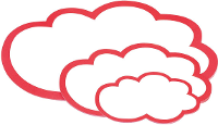 Magnetoplan 111152003 Presentatiekaart Wit, Rood wolk 430 mm x 265 mm 1 pack