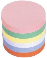 Magnetoplan 112501710 Presentatiekaart Roze, Groen, Geel, Wit, Blauw, Oranje rond 140 mm 250 stuks/pak 1 pack