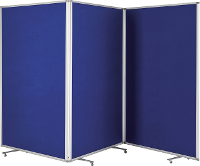 Magnetoplan Presentatiewand large (b x h) 3610 mm x 1800 mm Vilt Koningsblauw Tweezijdig te gebruiken, Prikbord, Inklapbaar, Incl. Rollen 1112003