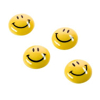 Magnetoplan Magneet Smilies (Ã) 20 mm rond Geel 8 stuks 16671