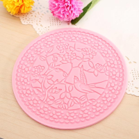 Magpies Branches Round Silicone Lace Fondant Mold Cake Mould
