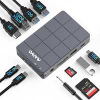 MAIWO 11 in 1 USB C Hub met 10Gbps M.2 NVMe SATA SSD behuizing 4K@60Hz / 100W PD / USB3.1 Gen2 / USB2.0 / RJ45 1000Mbps
