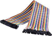 MAKERFACTORY JKFF40 Jumper kabel Raspberry Pi, Banana Pi, Arduino [40x Draadbrug bus   40x Draadbrug bus] 0.30 M Bont
