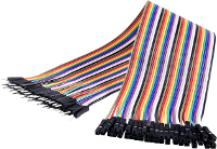 MAKERFACTORY JKMF40 Jumper kabel Raspberry Pi, Banana Pi, Arduino [40x Draadbrug stekker   40x Draadbrug bus] 0.30 M Bont