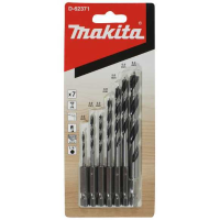 Makita Houtspiraalborenset 7 delig D 62371 boorset