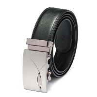 Man Automatic Buckle Business Leather Black Belt