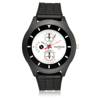 Man Military Pilot Aviator Army Silicone Sport Quartz Wrist Watch