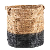 Mand Falco   naturel/zwart   30xØ29 cm   Leen Bakker