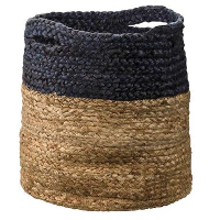 Mand Felix   naturel/blauw   30xØ28 cm   Leen Bakker
