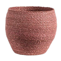Mand Lily   rood   zeegras   24xø26 cm   Leen Bakker