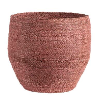Mand Lily   rood   zeegras   36xø38 cm   Leen Bakker