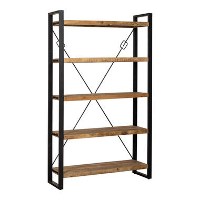 Mangohoutonline   Boekenkast Minneapolis 120cm   Bruin   Mahom
